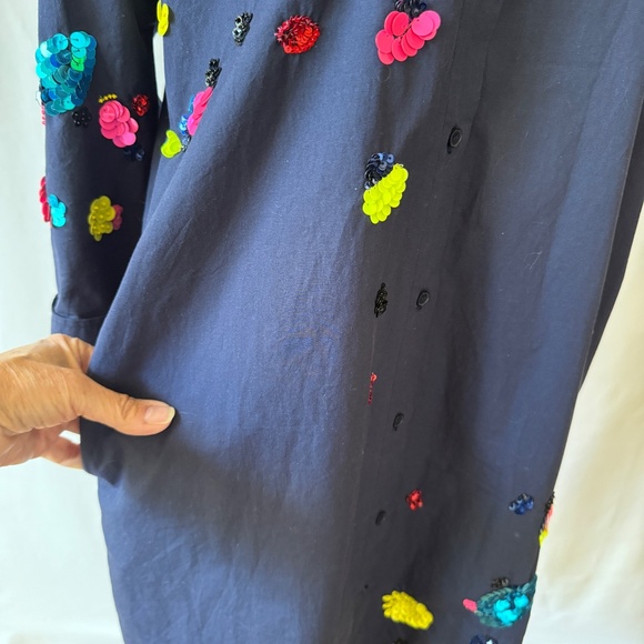 VILAGALLO SHIRT DRESS COTTON BREATHABLE NOVELTY LTD EDITION PIECE FLORAL 36 US 2 - Picture 7 of 11